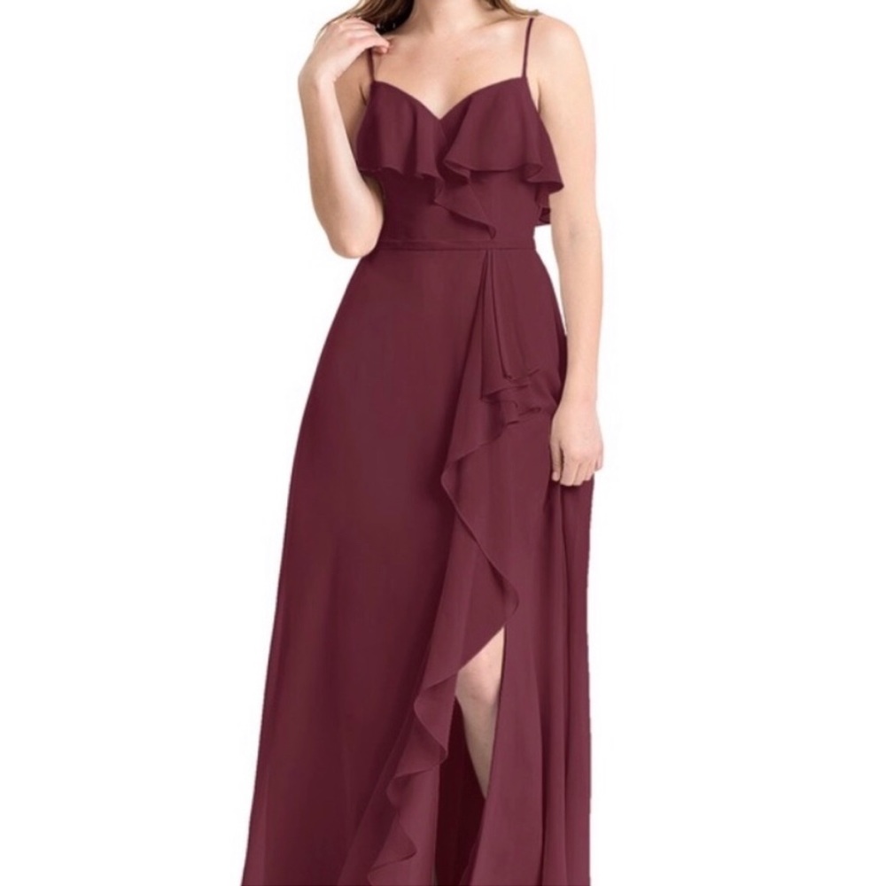 Beautiful floor length burgundy dress - size 2